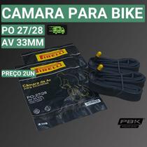 Câmara de Ar Bicicleta Aro 27 e Aro 28 com Bico Grosso 33mm Pirelli