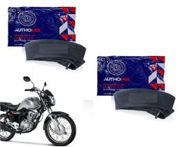 Câmara de Ar Motocicleta Authomix Dianteira Aro 18 + Traseira Aro 18 Cg Titan Fan 125 150 160 Mix Flex Start - CA18