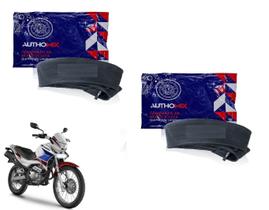 Câmara de Ar Motocicleta Authomix Dianteira Aro 21 + Traseira Aro 17 Nx 400 Falcon Xr Nx 150 200 350 Sahara - CA21 CJ17
