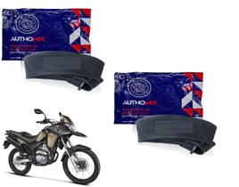 Câmara de Ar Motocicleta Authomix Dianteira Aro 21 + Traseira Aro 18 Xtz 125 250 Lander Tenere Xre 300 Xr 250 Tornado - CA21 CJ18