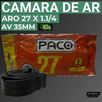 Câmara de Ar para Bicicleta Aro 27 X 1.1 4 AV 35mm Paco