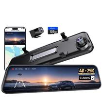 Cámara de Salpicadero Espejo Pelsee P12 Pro Max 4K+2.5K con Tarjeta de 128GB