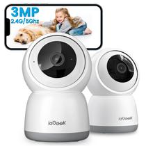 Cámara de Seguridad para Interiores ieGeek 3MP 360 WiFi Pan/Tilt Paquete x2 Cámara de Seguridad para Interiores ieGeek 3MP 360 WiFi Pan/Tilt Paquete x2