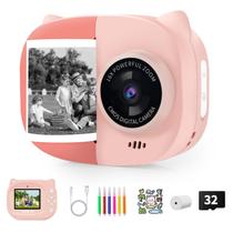 Cámara Instantánea para Niños Rongta 1080P con Zoom 16x Rosa
