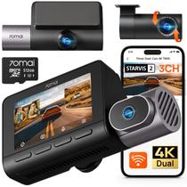 Cámara para Auto 70mai T800 con 3 Canales 4K Dual WiFi y 512GB Cámara para Auto 70mai T800 con 3 Canales 4K Dual WiFi y 512GB
