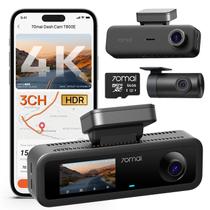 Cámara para auto 70mai T800E 4K de 3 canales con GPS y Wi-Fi, tarjeta SD de 64GB Cámara para auto 70mai T800E 4K de 3 canales con GPS y Wi-Fi, tarjeta SD de 64GB