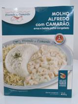 Camarão ao Molho Alfredo com Arroz e Batata palha