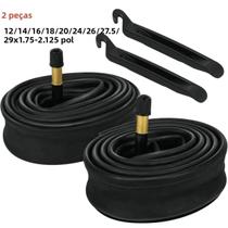 Câmaras De Ar Para Bicicleta 2 Peças Borracha Butílica 12-29x1.75-2.125in Válvula Schrader Com 2 Câmaras De Ar Para Bicicleta 2 Peças Borracha Butílica 12-29x1.75-2.125in Válvula Schrader Com 2