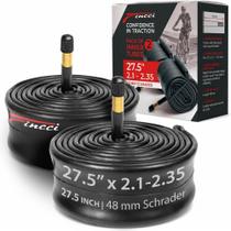 Câmaras de Ar para Bicicleta Fincci 27,5" x 2,1-2,35 Válvula Schrader Pacote com 2 Câmaras de Ar para Bicicleta Fincci 27,5" x 2,1-2,35 Válvula Schrader Pacote com 2