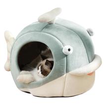 Camas para gatos que vivem dentro de casa Caverna para gatos com travesseiro acolchoado removível e lavável, caverna macia e relaxante para gatos, lindas casinhas de golfinhos para gatos que vivem em ambientes fechados, cama para animais de estimação sem deformação, L Camas para gatos que vivem dentro de casa Caverna para gatos com travesseiro acolchoado removível e lavável, caverna macia e relaxante para gatos, lindas casinhas de golfinhos para gatos que vivem em ambientes fechados, cama para animais de estimação sem deformação, L