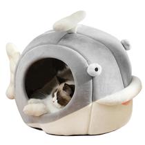 Camas para gatos que vivem em ambientes fechados - Caverna para cama de gato com lavatório removível