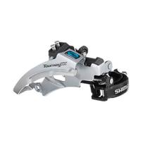 Câmbio Dianteiro Shimano Tourney FDTX800 Triplo, 31.8mm, Dual Pull para 3x8 Velocidades Trocas Precisas e Confiáveis em MTB VS Bike