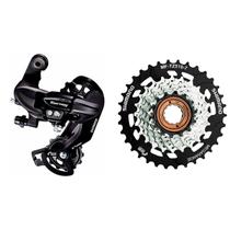 Cambio Ty300+Catraca Tourney TZ510 MegaRange 14/34 D Shimano