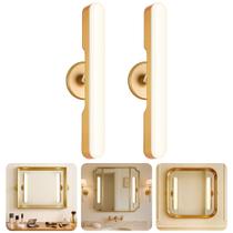 cambk Conjunto de 2 Luzes de Maquiagem Sem Fio para Espelho, Barra de Luz LED Recarregável com 3 Temperaturas de Cor Reguláveis, Luz Sem Fio de Longa Duração para Penteadeira (Dourado) cambk Conjunto de 2 Luzes de Maquiagem Sem Fio para Espelho, Barra de Luz LED Recarregável com 3 Temperaturas de Cor Reguláveis, Luz Sem Fio de Longa Duração para Penteadeira (Dourado)