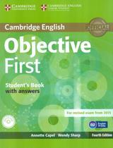 CAMBRIDGE ENGLISH OBJECTIVE FIRST SB WITH ANSWERS & CD-ROM - 4TH ED -