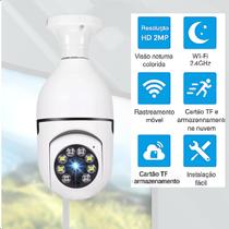 Câmera 360º com iluminação LED para melhorar a visão noturna. Câmera 360º com iluminação LED para melhorar a visão noturna.