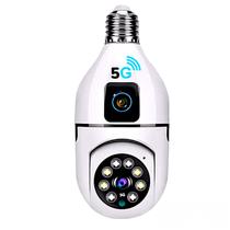 Câmera 5G IP Sem Fio de Segurança Interna e Externa HD 1080, Câmera de Visão Noturna Infravermelha WiFi, Dupla Lente Angula