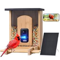 Câmera alimentador de pássaros MISTFORE 2K HD AI Solar 1,25L Câmera alimentador de pássaros MISTFORE 2K HD AI Solar 1,25L