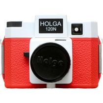 Câmera Analógica HOLGA 120N Médio Formato Vermelha e Branca