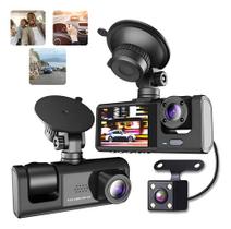 Camera Automotiva Interna Grava Imagem E Som + Camera De Ré