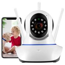 Câmera Babá Eletrônica Full HD Wifi 360 Ip Visão Noturna Microfone Áudio