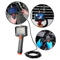Câmera boroscópio 5m com tela 4,3" full hd e led ip67