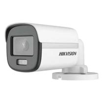 Câmera Bull Analógica Colorvu 2MP Lente 2,8mm Luz Branca Suplementar 20M IP67 Plástico DS-2CE10DF0T-PF(2.8MM) Hikvision Unica