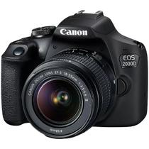 Camera Canon Eos 2000D 24.1MP Wi-Fi/NFC com Lente Ef-s 18-55 MM III - Preta