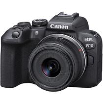 Câmera canon eos r10 com lente 18-45mm mirrorless