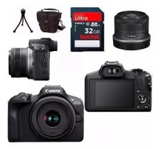 Câmera Canon Eos R100 4k Lente 18-45mm Is Stm + Brindes Nf-e