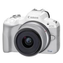 Camera Canon EOS R50 Branca com Lente RF-S 18-45mm