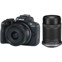 Câmera Canon EOS R50 com 18-45mm e 55-210