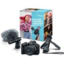 Câmera canon eos r50 mirrorless 18-45mm content creator kit br