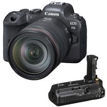 Câmera Canon Eos R6 4k60 20mp Com 24-105mm F/4l + Grip Bgr10 Canon Original