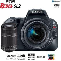 Câmera Canon EOS Rebel SL2 PREMIUM kit lente 18-55mm + 55-250mm