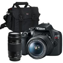Câmera Canon T7 + Lente Ef 75-300Mm + Lente 18-55Mm + Bolsa