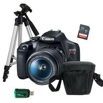 Câmera Canon T7 + Tripé + Bolsa + Cartão 32Gb + Leitor