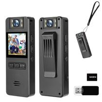 Câmera corporal Amyway 64GB Mini 1080P com visão noturna e áudio