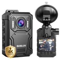 Câmera Corporal BOBLOV KJ23Pro 4K 128GB Visão Noturna IP66