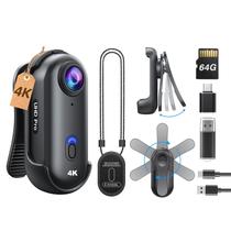 Câmera corporal BOBLOV W4 4K Mini 64GB vestível com gravação de 120 minutos