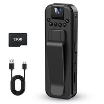 Câmera corporal HKFUG Mini 1080P HD Gravador de vídeo 32GB de memória