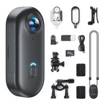 Câmera corporal JANLOVE 4K Mini 64GB Action Snap Cam preta Câmera corporal JANLOVE 4K Mini 64GB Action Snap Cam preta