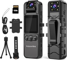 Câmera corporal kaysunlink Pro 1080P FHD com áudio e visão noturna