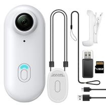 Câmera corporal Meoilkolnm 128GB FHD 1080P vestível branca Câmera corporal Meoilkolnm 128GB FHD 1080P vestível branca