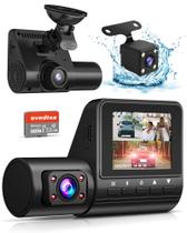 Câmera Dash Ovedisa 1080P Full HD de 3 canais frontal e traseira