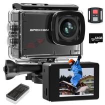 Câmera de ação Apexcam 4K 48MP 60fps 40m à prova d'água com 64GB