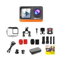 Câmera De Ação De Tela Dupla 4K 60FPS 24MP Wi-Fi 170D EIS 1080P Webcam Subaquática 30M Touch IPS