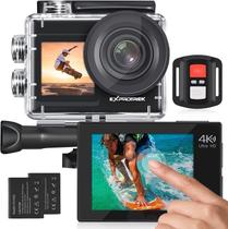 Câmera de ação Exprotrek 4K 60FPS com tela sensível ao toque 170 à prova d'água