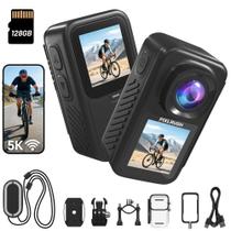 Câmera de Ação PiXLRUSH 4K Mini Corpo 128GB à Prova d'Água