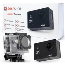 Câmera de ação SNAPSHOT 4K 12MP à prova d'água de 170 de grande angular